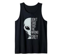 Don't Take This Wrong Grey Funny Alien Pun Tank Top