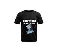 Don't Tal to Me I'll Cum Fun/Novelty Adult Humour Unisex T-Shirt for T-Shirt Night Fun (UK, Alpha, XXL, Regular, Regular, Black)