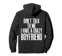 Don't Talk to Me I Have A Crazy Boyfriend Vintage Couple Pullover Hoodie