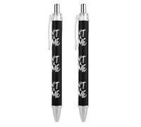 Don't Talk To Me Retractable Ballpoint Pens 0.5 Fine Point Smooth Writing Pen for Journal Home Office 2 PCS AS PIC 1
