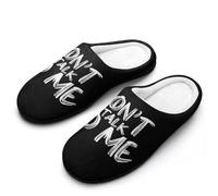 Don't Talk To Me Women's Cotton House Slippers | Memory Foam Slippers Closed Toe Slip On Home Shoes for Indoor Outdoor