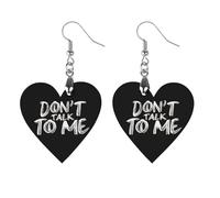 Don't Talk To Me Women's Wooden Earring Drop Dangle Earrings Pendant Jewelry Love