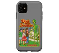 Don't Talk to Strangers Alien UFO Retro Funny Adult Humor Case for iPhone 11