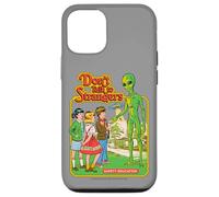 Don't Talk to Strangers Alien UFO Retro Funny Adult Humor Case for iPhone 12/12 Pro