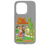 Don't Talk to Strangers Alien UFO Retro Funny Adult Humor Case for iPhone 15 Pro