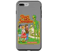 Don't Talk to Strangers Alien UFO Retro Funny Adult Humor Case for iPhone 7 Plus/8 Plus