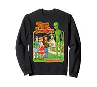 Don't Talk to Strangers Alien UFO Retro Funny Adult Humor Sweatshirt