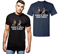 Don't Tell Him Pike T-Shirt Dad's Army British Television Sitcom Meme Funny Tee Tops (Navy, 7 Years)