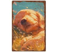 Don't tell me what to do, Golden Retriever Vintage metal sign Tin sign Interesting Art Deco plaque Coffee Bar Garage Family Bedroom Gift 8x12 inches