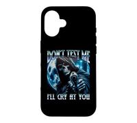 Dont Test Me I'll Cry At You Funny Unhinged Y2K Meme Absurd Case for iPhone 16