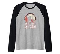 Dont Test My ARM Baseball Catcher Throwing Raglan Baseball Tee