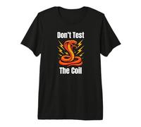 Don't Test The Coil - Cobra Snake with Lightning Graphic Premium T-Shirt