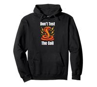Don't Test The Coil - Cobra Snake With Lightning Graphic Pullover Hoodie