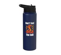 Don't Test The Coil - Cobra Snake with Lightning Graphic Stainless Steel Insulated Water Bottle