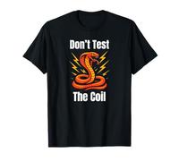 Don't Test The Coil - Cobra Snake with Lightning Graphic T-Shirt