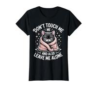 Don't Touch Me and Also Leave Me Alone Introvert |- Value Graphic T-Shirt, Women, Black, S