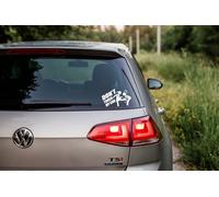 Don't Touch My Car Fun Waterproof Decal - Car/Van/Motorbike/Motorhome Stickers - Window Stickers - Caravan Decals - New Driver Warning (White)