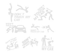 Don't Touch My Car Sticker, 7 Funny Car Sticker, Window Bumper Sticker, Waterproof PVC Warning Bumper Stickers, Caravan Campervan Sticker for, Trucks, and Laptops, 15x12cm