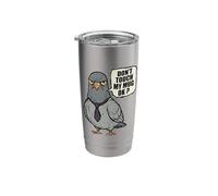 Dont Touch My Mug Ok? Funny Grumpy Pigeon Office Boss Stainless Steel Insulated Tumbler
