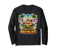 Don't Touch My Pasteles Boricua Coqui Long Sleeve T-Shirt