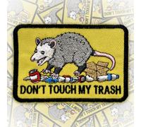 Don't Touch My Trash Patch 3 Inches Funny Opossum Meme, Sarcastic, Cute Animal, Iron On/Sew On Embroidery Fabric Applique Patches for Backpack Vest Hat, Dog Harness Army Gifts Mom Dad
