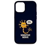 Don't Touch Sensitive Nerve Funny Neuroscience Biology Pun Case for iPhone 12/12 Pro