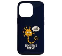Don't Touch Sensitive Nerve Funny Neuroscience Biology Pun Case for iPhone 13 Pro