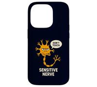 Don't Touch Sensitive Nerve Funny Neuroscience Biology Pun Case for iPhone 14 Pro