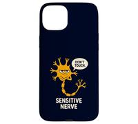 Don't Touch Sensitive Nerve Funny Neuroscience Biology Pun Case for iPhone 15 Plus