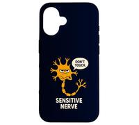 Don't Touch Sensitive Nerve Funny Neuroscience Biology Pun Case for iPhone 16