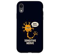 Don't Touch Sensitive Nerve Funny Neuroscience Biology Pun Case for iPhone XR