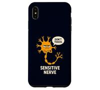 Don't Touch Sensitive Nerve Funny Neuroscience Biology Pun Case for iPhone XS Max