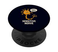 Don't Touch Sensitive Nerve Funny Neuroscience Biology Pun PopSockets Adhesive PopGrip