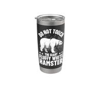 Don't Touch the Giant Fluffy White Hamster Funny Polar Bear Stainless Steel Insulated Tumbler