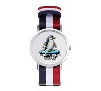 Don't Tread Me Casual Nylon Braided Strap Watch Unisex Non-Scale Wristwatch Easy Read Analog Watches