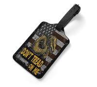 Don't Tread Me Flag Business Luggage Tags Leather Handbag Tag with Name ID Card Cruise Baggage Label Travel Accessories