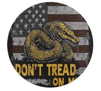 Don't Tread Me Flag Round Wooden Puzzle Letter on Back
