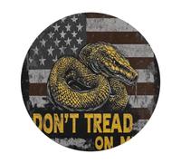 Don't Tread Me Flag Round Wooden Puzzle Letter on Back