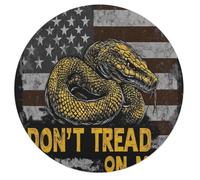 Don't Tread Me Flag Round Wooden Puzzle Letter on Back