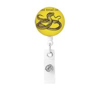 Dont Tread on me Badge Reel Retractable Badge Holder with Keychain Id Clips for Badges Lightweight Plastic Name Card Holders for Nurses Office Teacher