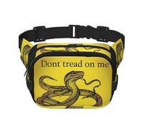 Dont Tread On Me Fanny Pack For Women Waterproof Adjustable Belt Bags Waist Pack Fashion Casual Crossbody Bags Bum Bag For Running Workout Hiking Traveling, Black, One Size