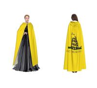 Dont Tread On Me Halloween Hooded Cape Witch Cosplay Accessories Adult/Kids Fancy Dress Costume For Masquerade, Halloween, Family Party
