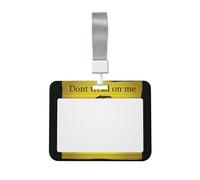 Dont Tread on me ID Badge Holder with Lanyard ID Card Holders Waterproof Plastic Name Card Case Sliding ID Protector Pouch Name Tag Holders for Office Work Business