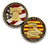 Don't Tread on Me Liberty Bell Challenge Coin