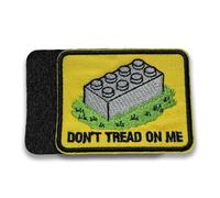 Dont Tread On Me Military Style Tactical Patch 3 Inches Funny Brick, Gadsden Flag, Patriotic, Activist, Embroidered Patches with Hook and Loop for Backpack, Dog Harness Morale Patch Gifts for Mom Dad