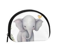 Dont tread on me Mini Coin Purse Pouch Change Holder, Shell Shape Zip Around Wallet,Credit Card Holder for Women, Cute Elephant, One Size, Classic
