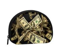 Dont tread on me Mini Coin Purse Pouch Change Holder, Shell Shape Zip Around Wallet,Credit Card Holder for Women, Dollar Sign Money, One Size, Classic