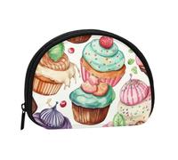 Dont tread on me Mini Coin Purse Pouch Change Holder, Shell Shape Zip Around Wallet,Credit Card Holder for Women, Cupcakes Donuts Muffins Sugar, One Size, Classic