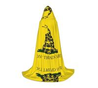 (dont tread on me) Print Hooded Cape For Teenagers Costume Party, Halloween Hooded Cape Soft and Elastic,M