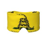 Dont Tread On Me Print Sleep Eye Mask with Earmuffs Soft Pressureless Cooling Blackout Eye Covers for Sleeping,Keeps Warm, Shading, Comfortable Aid Strap